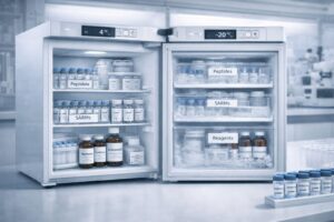 Laboratory fridge and freezer setup
