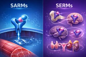 SARMs vs SERMs comparison illustration