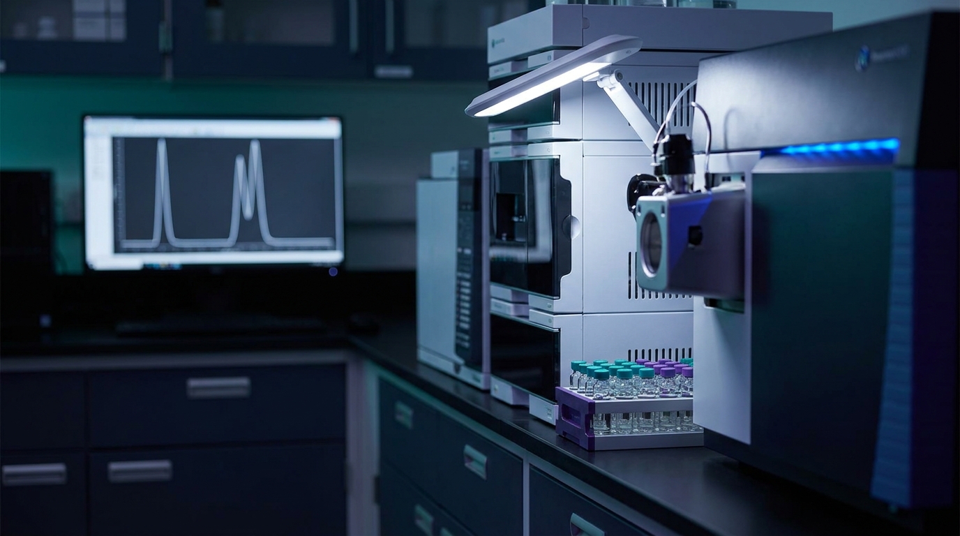 Chromatography and mass spectrometry workstation for analytical characterization of oxytocin