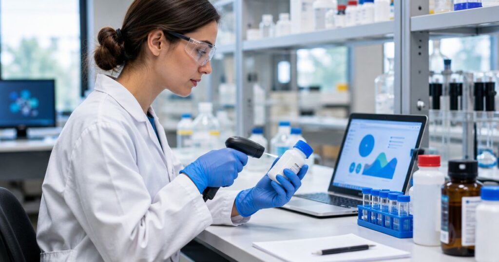 How to track research chemical batch numbers in lab inventory