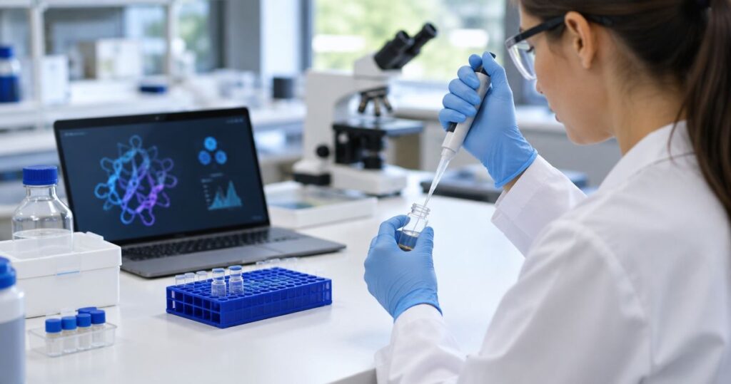 Peptide reconstitution workflow: from lyophilized material to solution