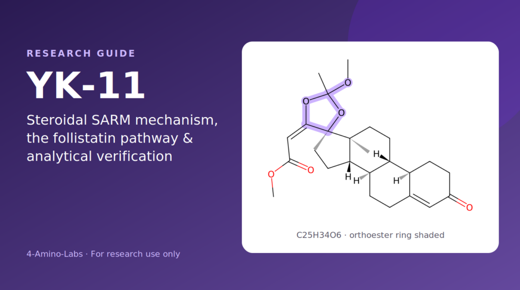 YK-11 research guide cover showing the steroidal structure with its orthoester ring highlighted